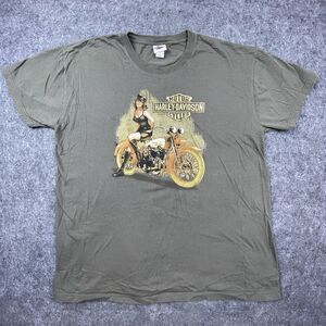 Harley Davidson Shirt 2XL Black Tan Pin-Up Girl Fargo North Dakota